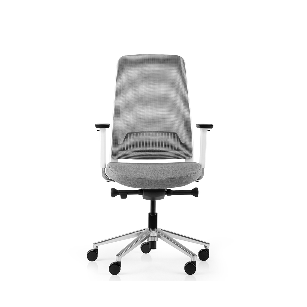 Inwerk Teamo® Original - Ergonomischer Bürostuhl, Weiß/Grau