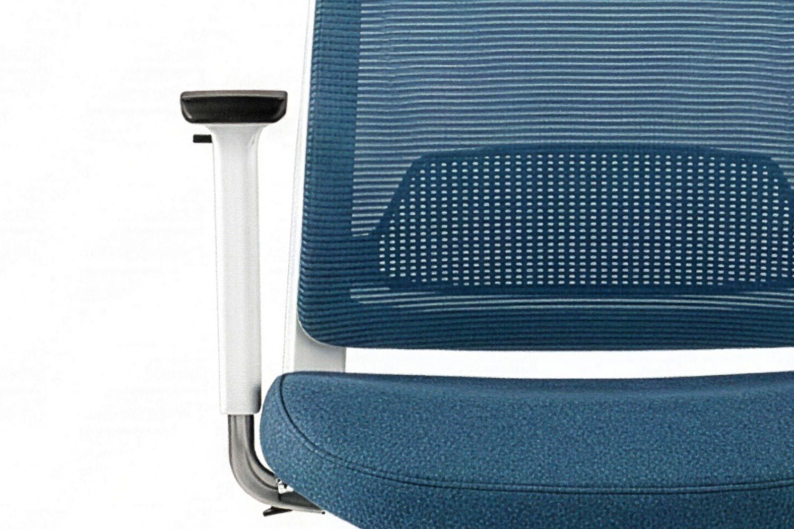 Inwerk Teamo® Original Plus - Bürostuhl mit Kopfstütze, Weiß/Blau