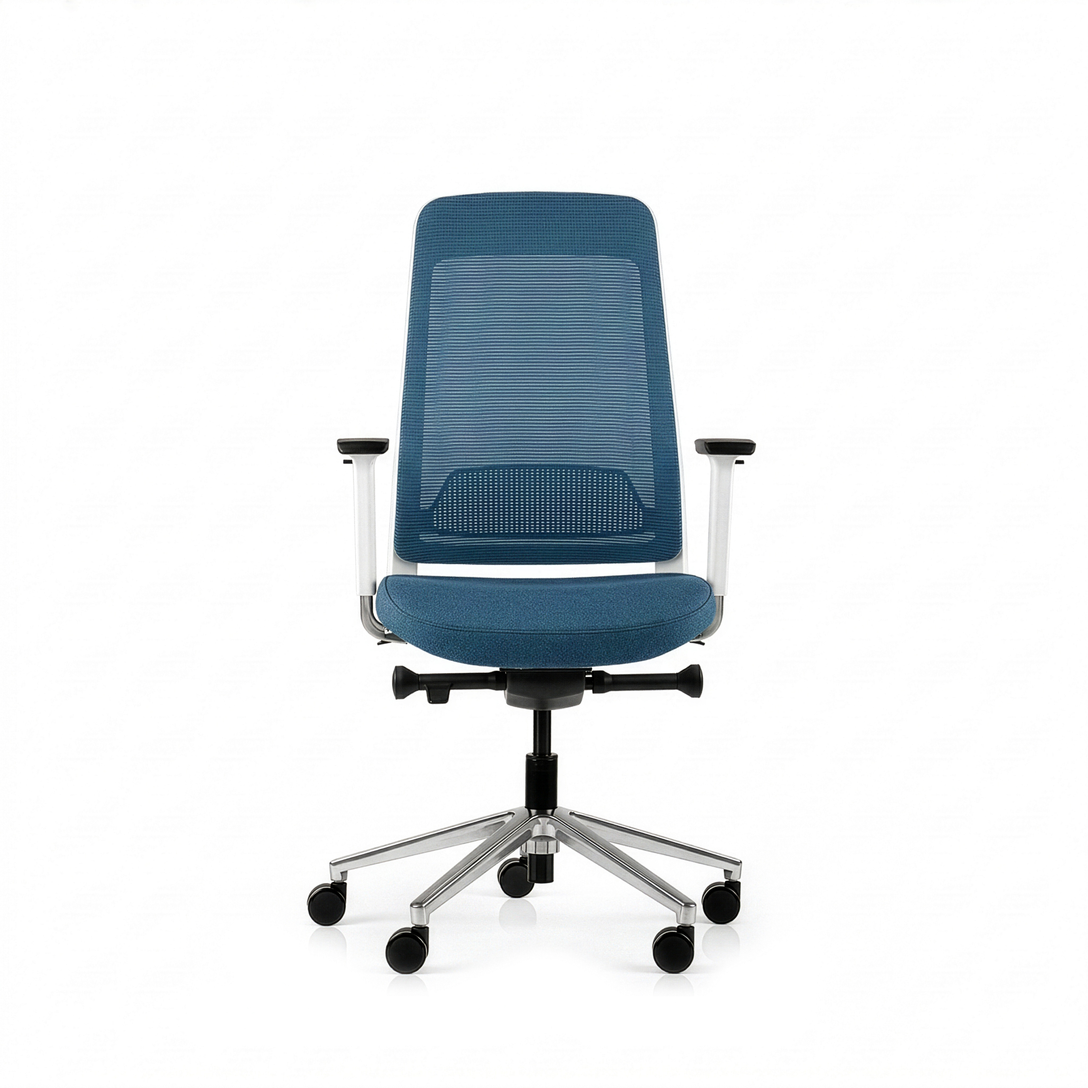 Inwerk Teamo® Original - Ergonomischer Bürostuhl, Weiß/Blau