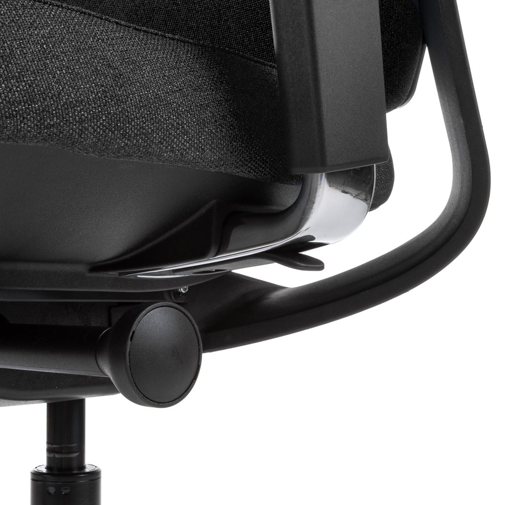 Teamo® Plush Plus - Ergonomischer Bürostuhl mit Kopfstütze, Vollpolster, Schwarz