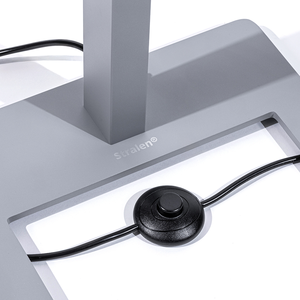 LED Büro Stehleuchte Stralen® Silber