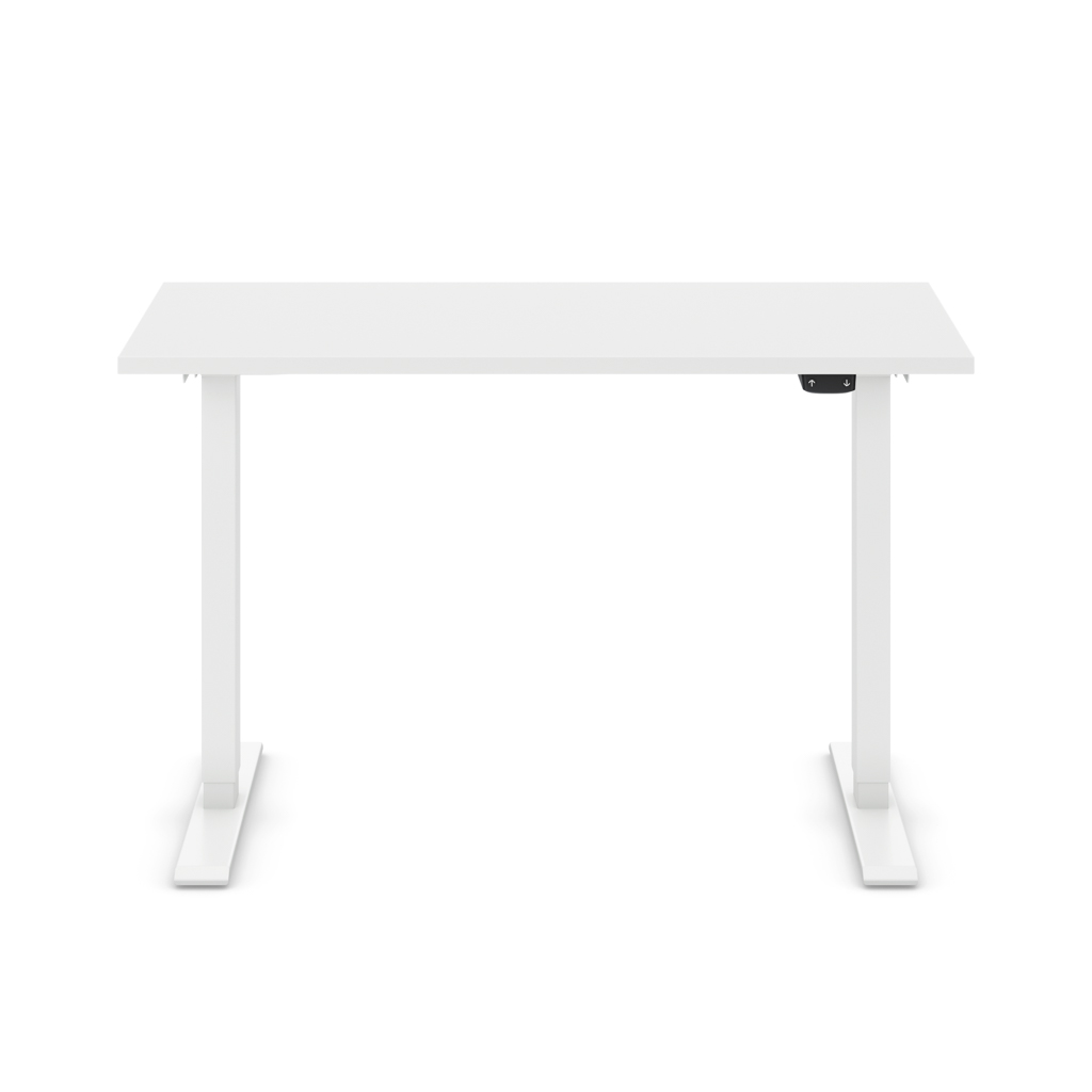 Höhenverstellbarer Schreibtisch Ecolift® Weiß Dekor/Weiß 118x58