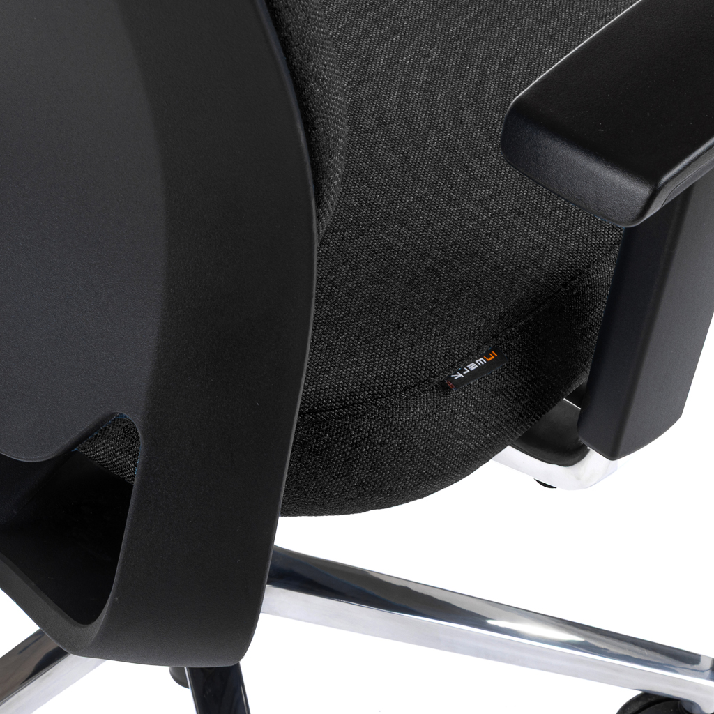 Teamo® Plush Plus - Ergonomischer Bürostuhl mit Kopfstütze, Vollpolster, Schwarz