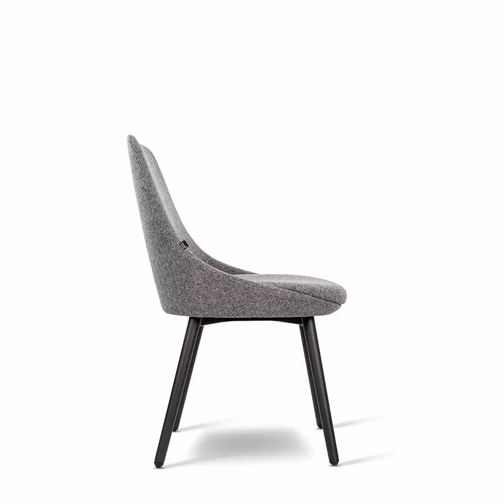 Inwerk Frankie 2 - Polsterstuhl, Stoff grau meliert