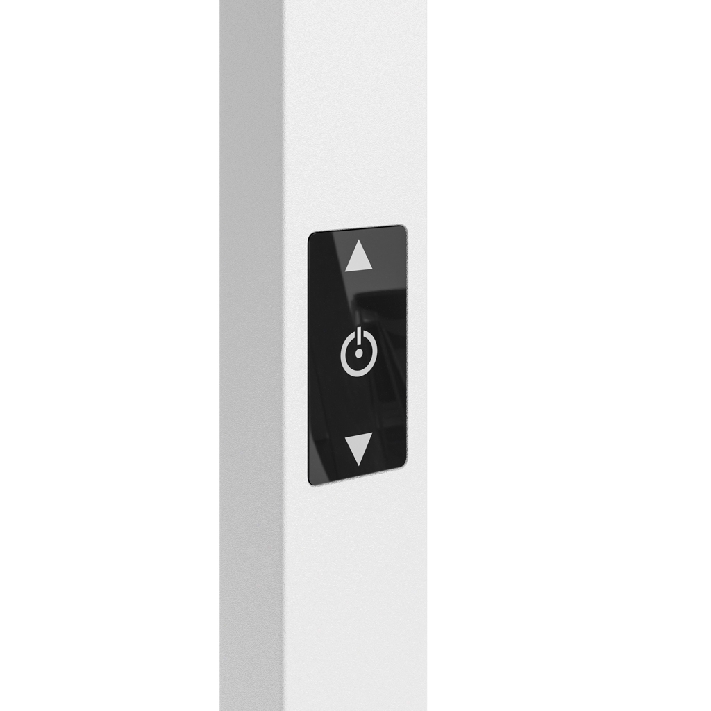 LED Büro Stehleuchte Lumer® Slim, blendfrei, Sensor, Dimmer Weiss