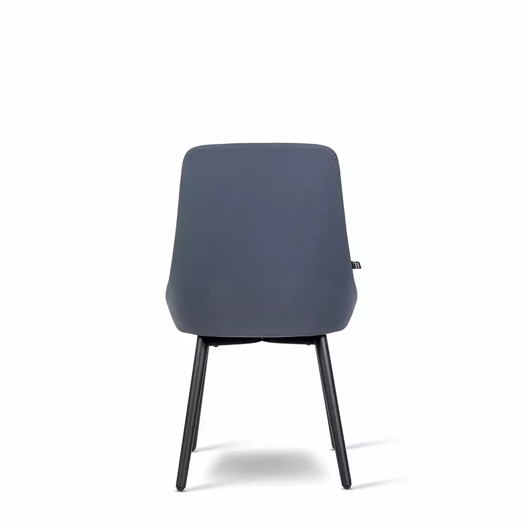 Inwerk Frankie 2 - Polsterstuhl, Kunstleder blaugrau