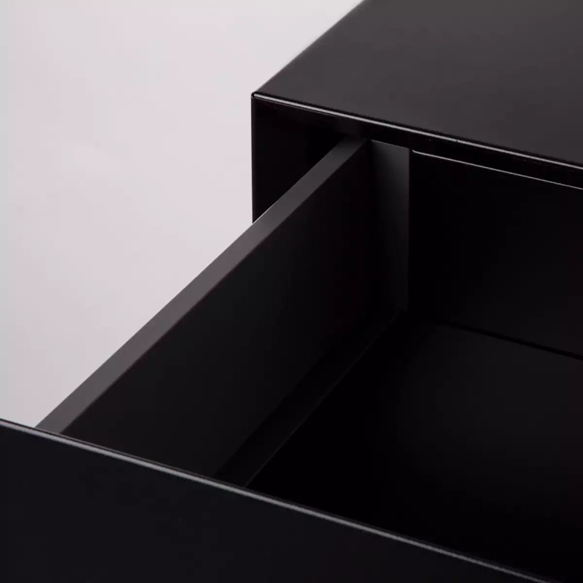 Masterbox® B 80 x H 20 cm mit Schublade, Schwarz