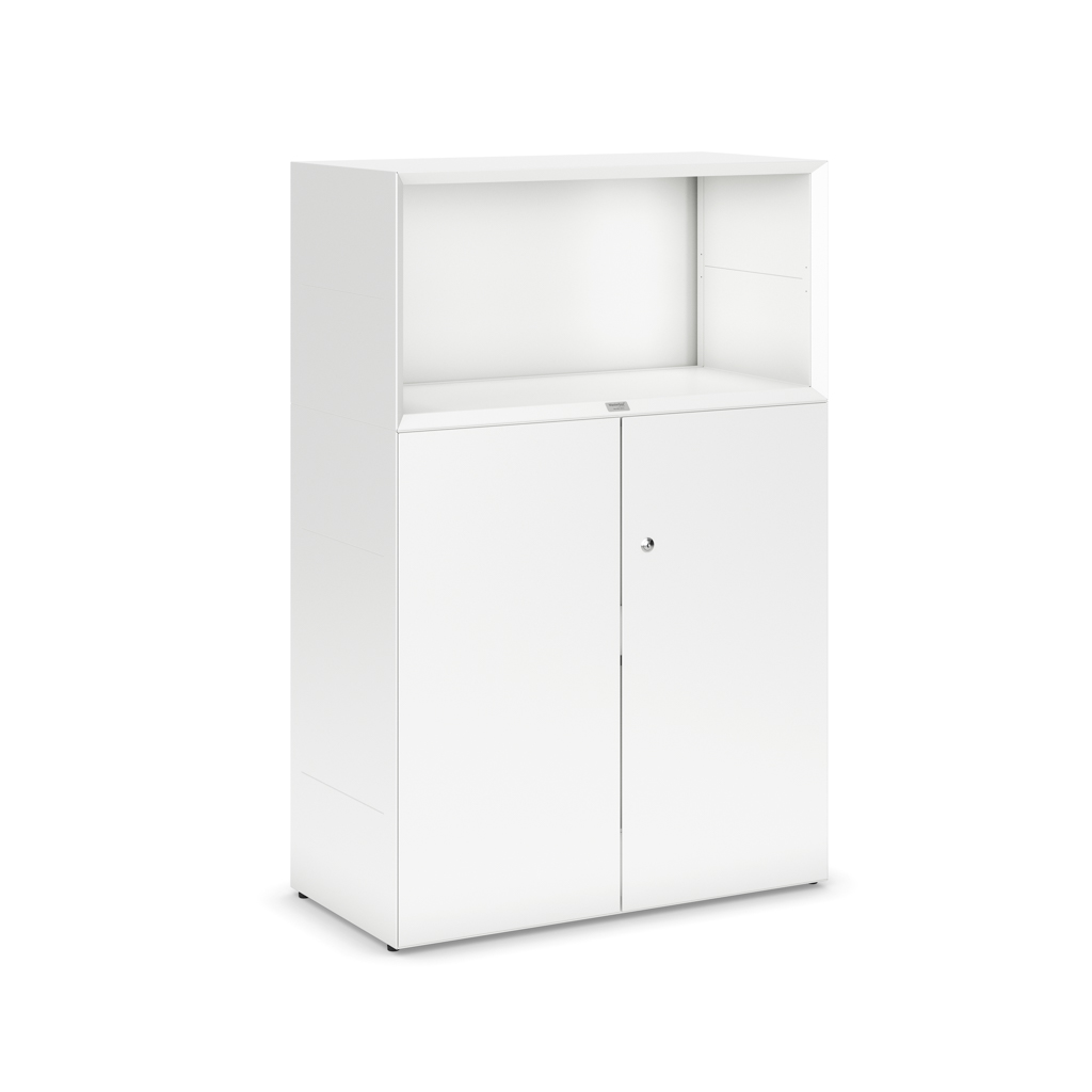 Sideboard Masterbox® B 80 x H 120 cm 3 OH, Weiss