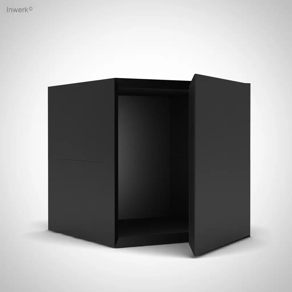 Masterbox® B 40 x H 40 cm mit Tür, Schwarz