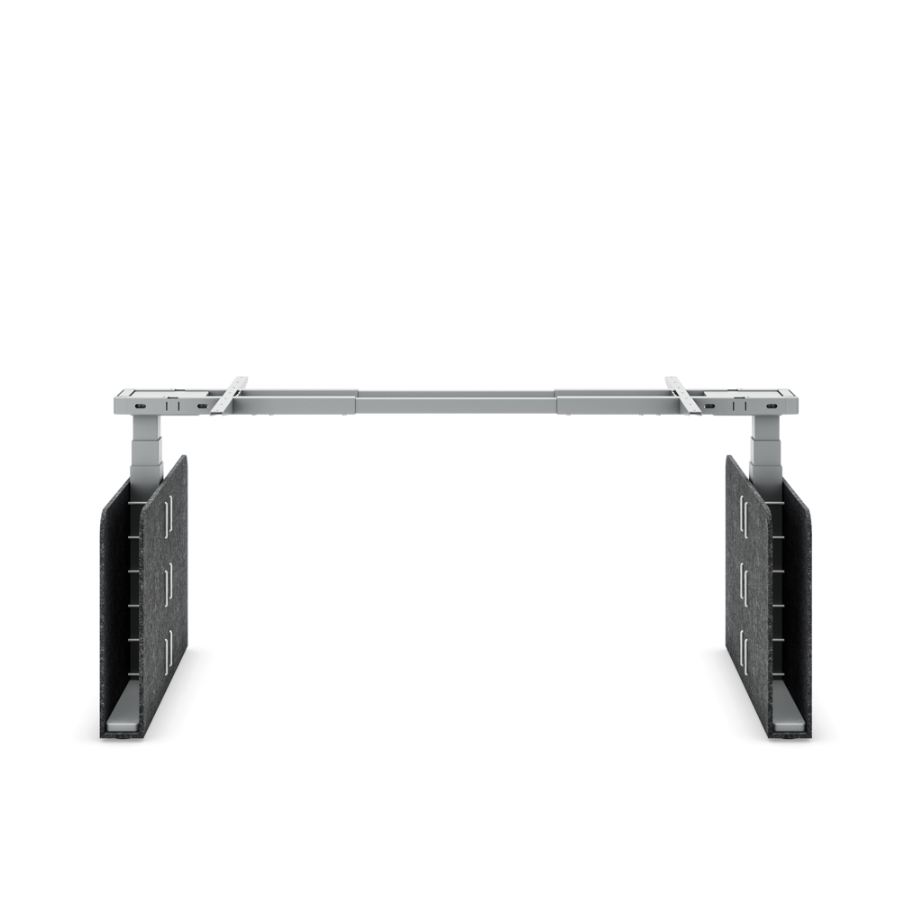 Höhenverst. Tischgestell Masterlift® Flex Akustix®-Edition, Rechteck Dunkelgrau, Silber