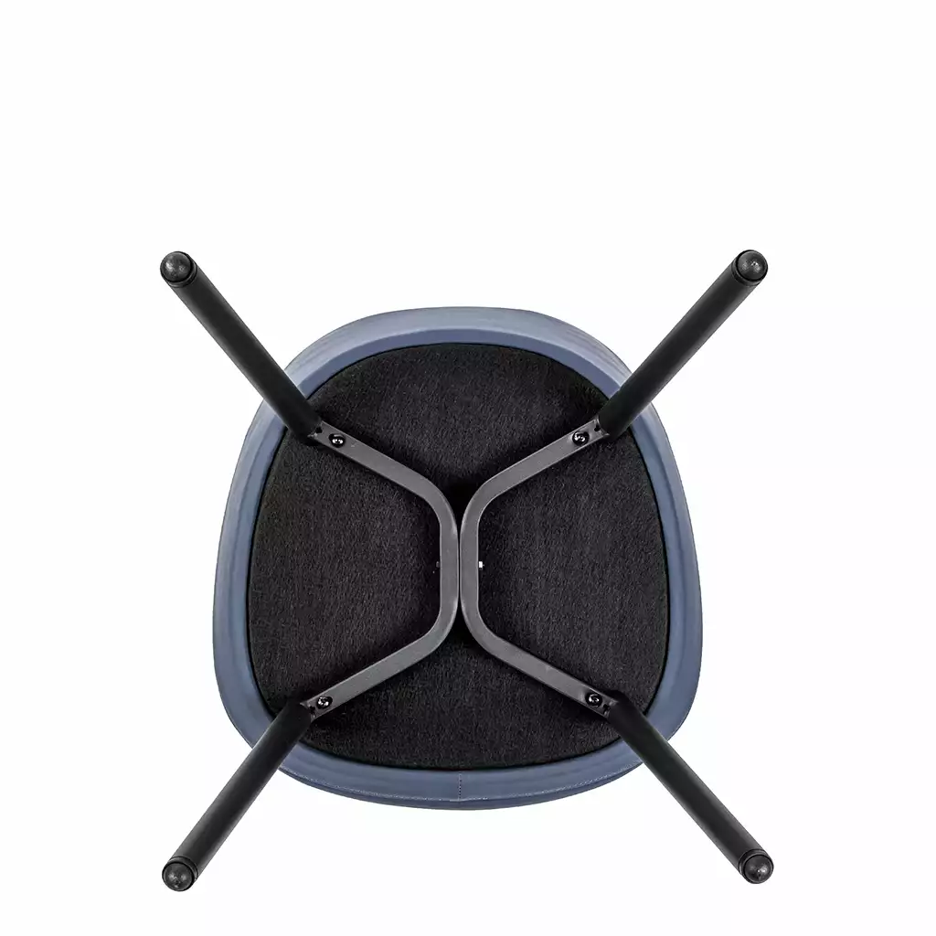 Inwerk Frankie 2 - Polsterstuhl, Kunstleder blaugrau