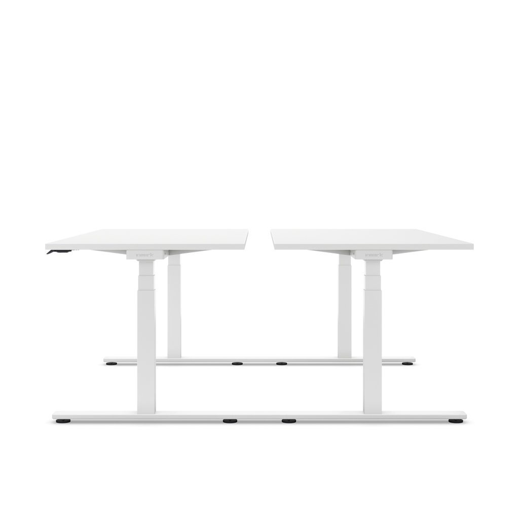 Höhenverstellbarer Team-Schreibtisch Masterlift® Flex Basic, Weiss/Weiss 120x80