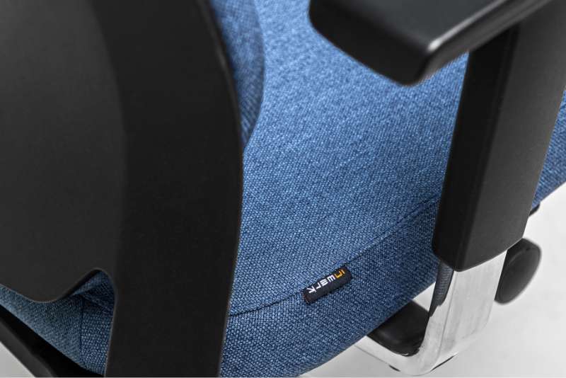 Teamo® Plush - Ergonomischer Bürostuhl, Vollpolster, Schwarz/Blau