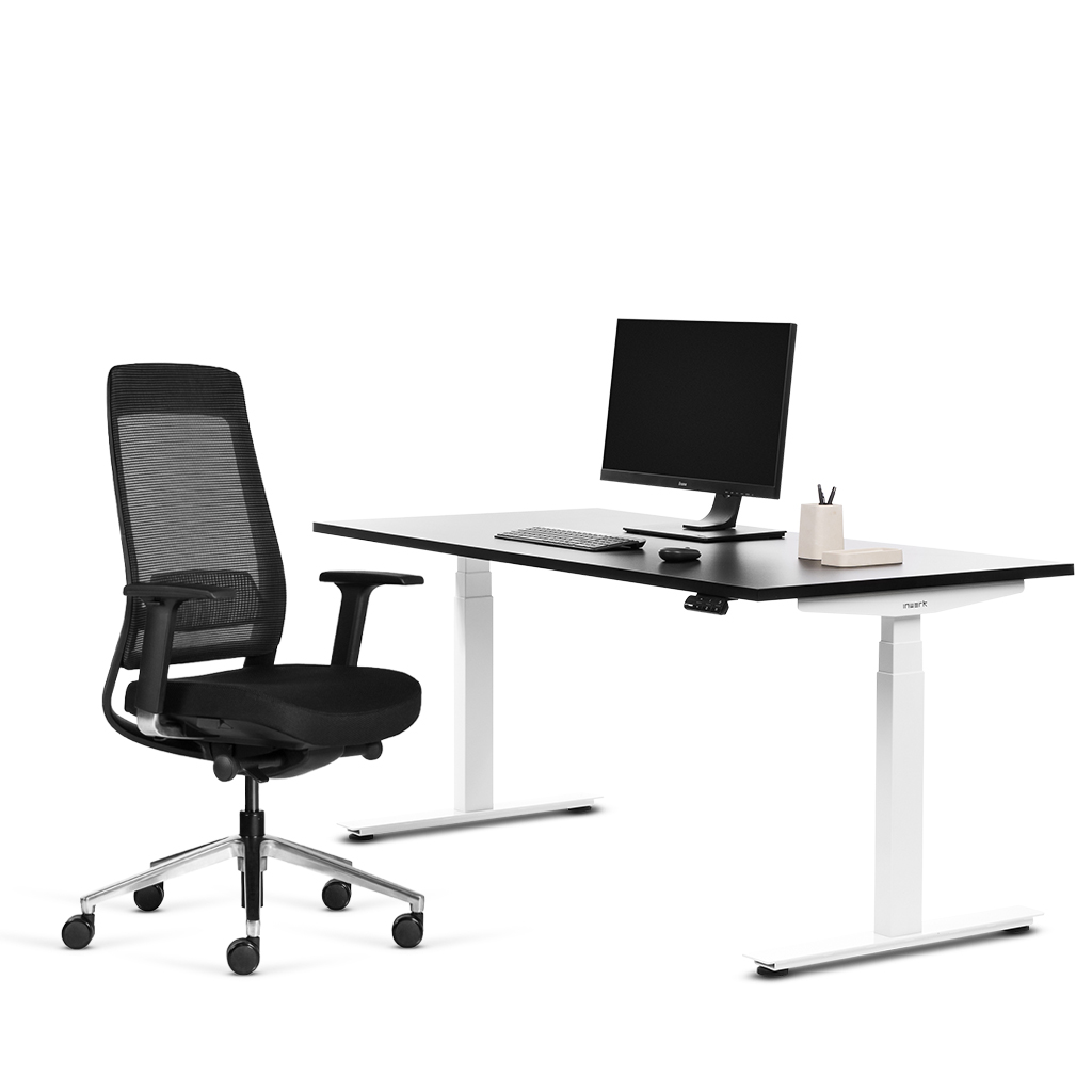 Inwerk Teamo® Original - Ergonomischer Bürostuhl, Schwarz