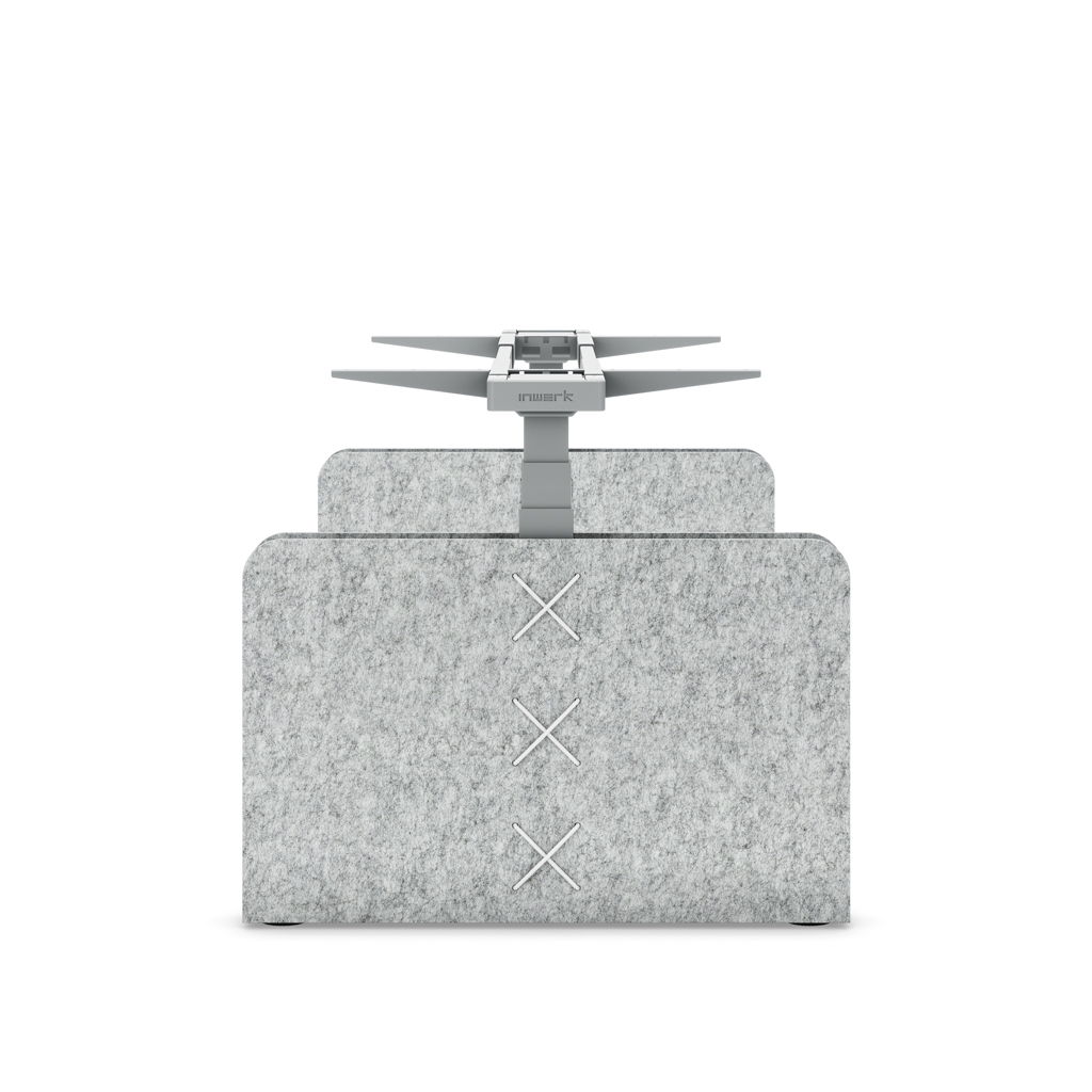 Höhenverst. Tischgestell Masterlift® Flex Akustix®-Edition, Rechteck Hellgrau, Silber