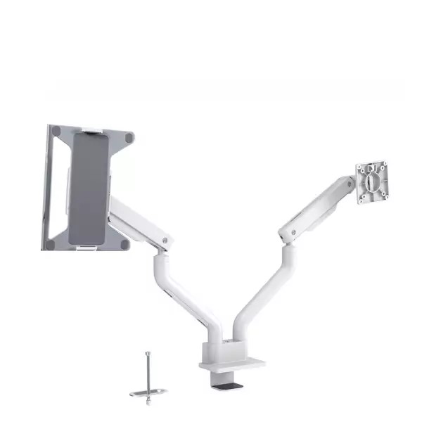 Monitorarm Inwerk® Duo Fit, mit Laptop-Halterung Weiss