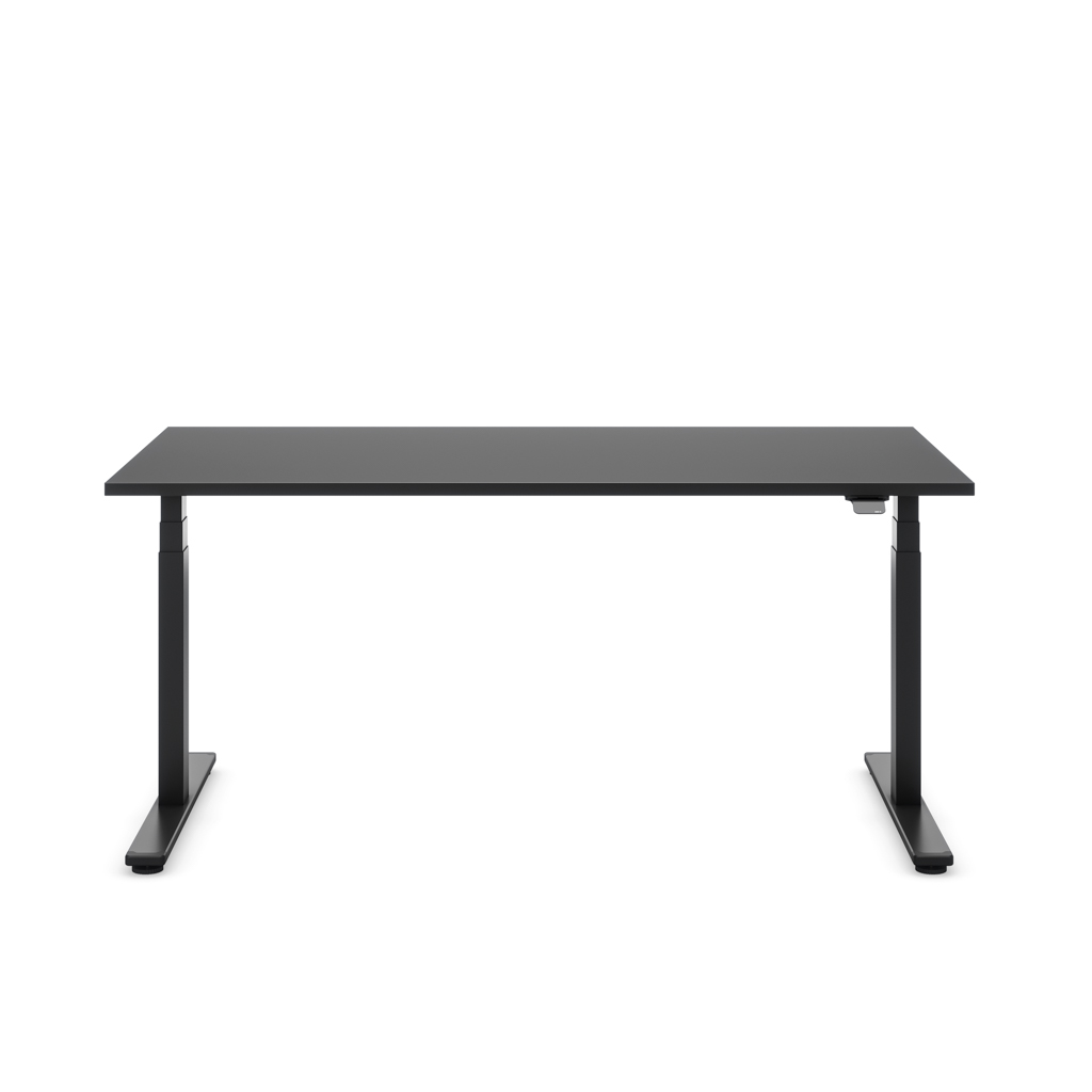 Höhenverstellbarer Schreibtisch Masterlift® Flex Light, Schwarz Dekor/Schwarz 120x80