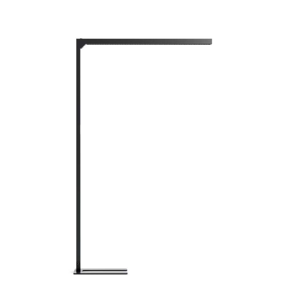 LED Büro Stehleuchte Lumer® Slim, blendfrei, Sensor, Dimmer Schwarz