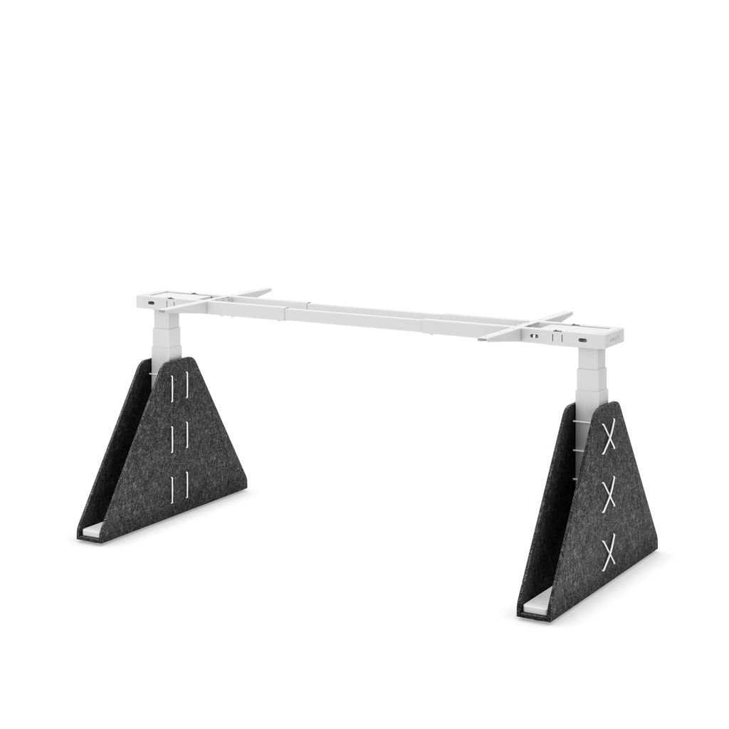 Höhenverst. Tischgestell Masterlift® Flex Akustix®-Edition, Trapez Dunkelgrau, Weiss