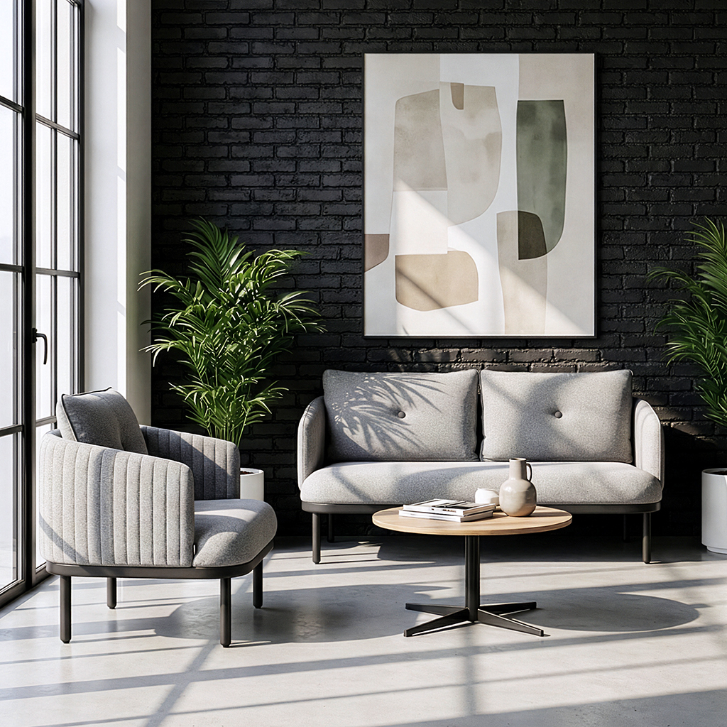 EcoLounge - Sessel, Dunkelgrau