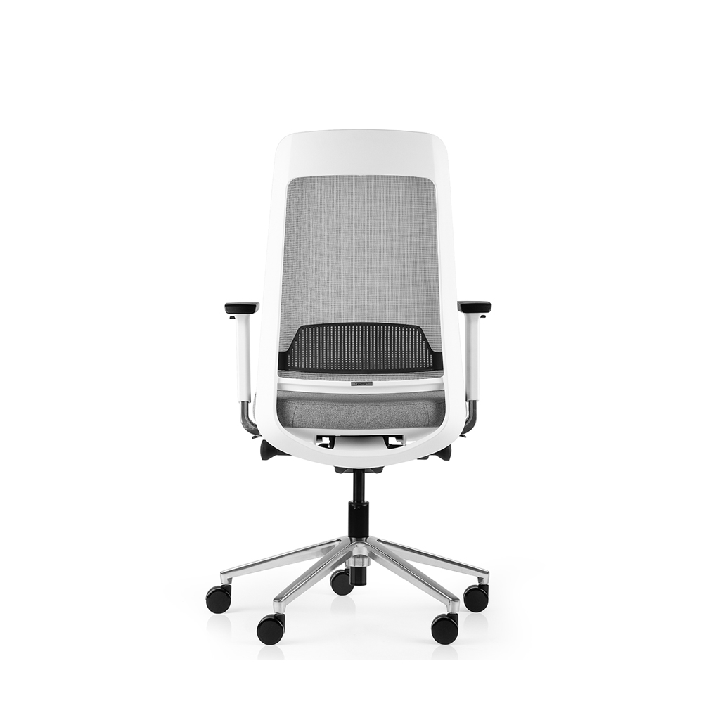 Inwerk Teamo® Original - Ergonomischer Bürostuhl, Weiß/Grau