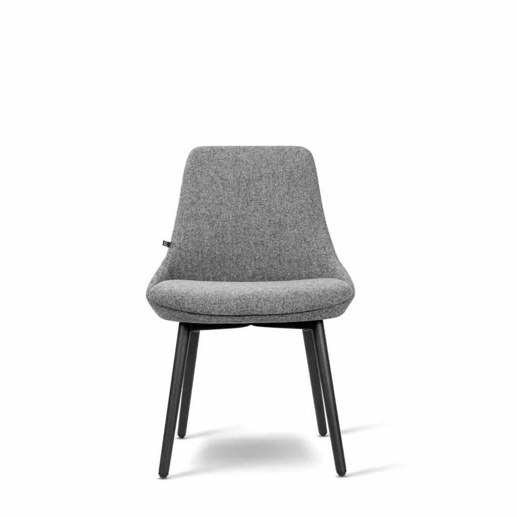 Inwerk Frankie 2 - Polsterstuhl, Stoff grau meliert