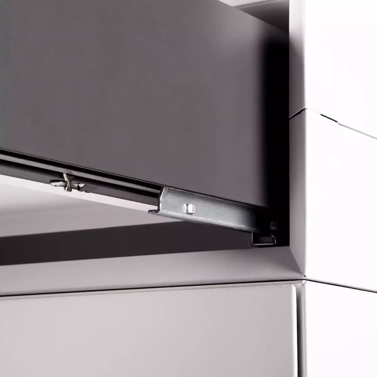 Masterbox® B 80 x H 20 cm mit Schublade, Weiss