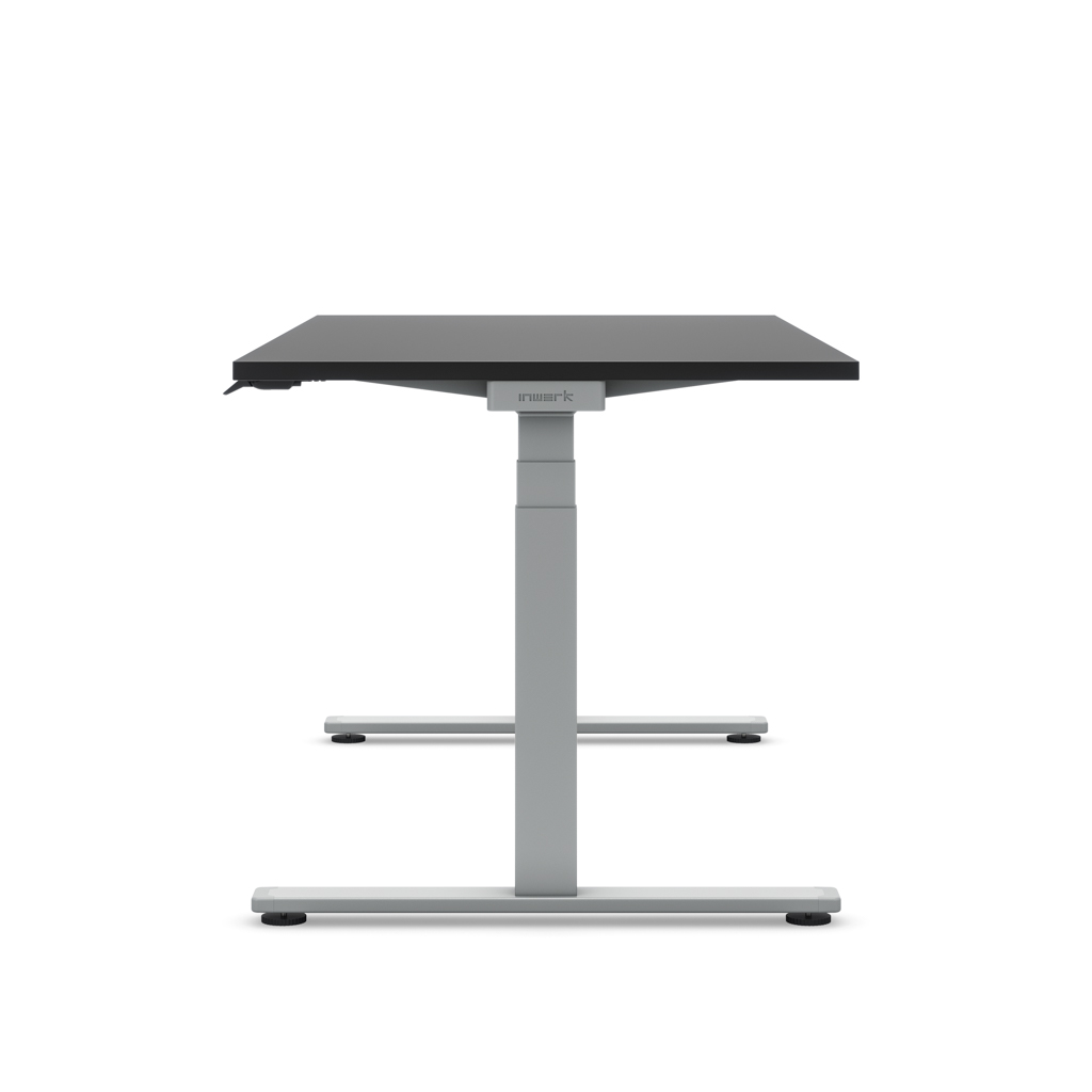 Höhenverstellbarer Schreibtisch Masterlift® Flex Light, Schwarz Dekor/Silber 200x80