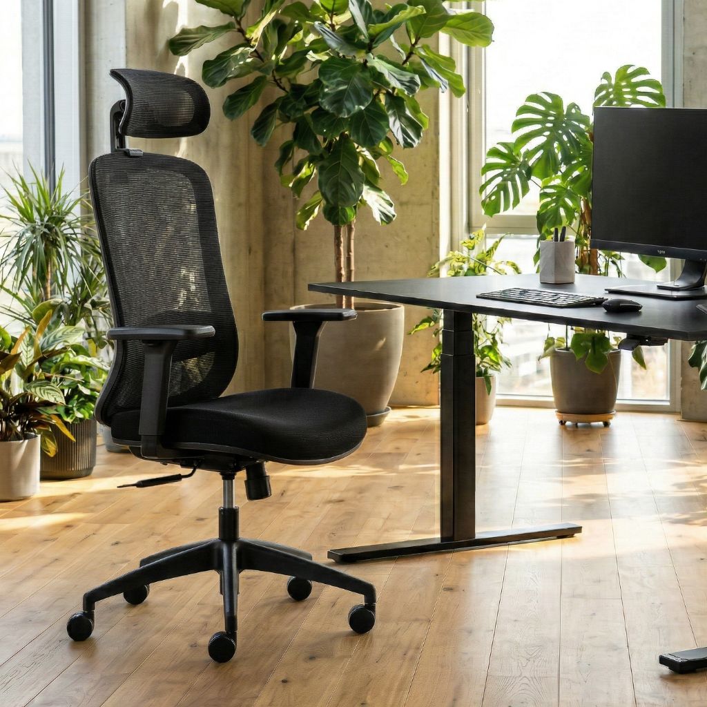 EcoChair 3 - Ergonomischer Bürostuhl, Schwarz