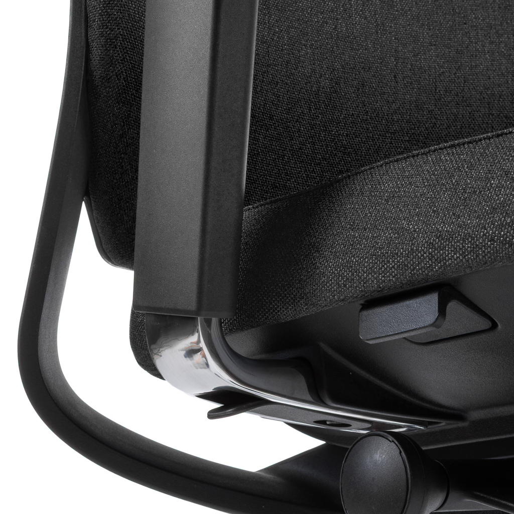 Teamo® Plush Plus - Ergonomischer Bürostuhl mit Kopfstütze, Vollpolster, Schwarz