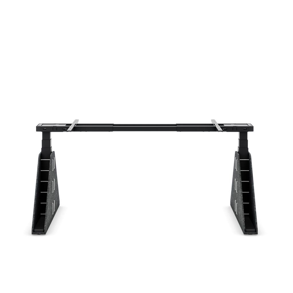 Höhenverst. Tischgestell Masterlift® Flex Akustix®-Edition, Trapez Dunkelgrau, Schwarz