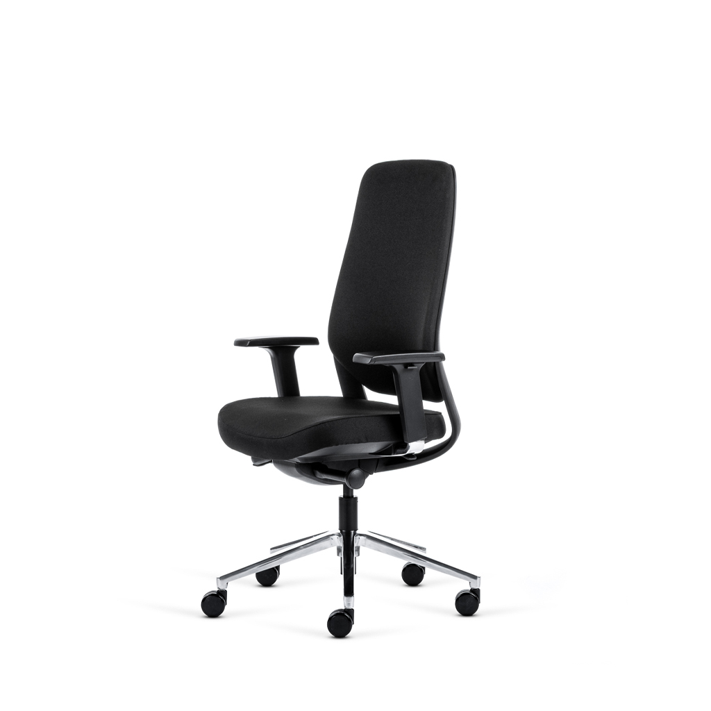 Teamo® Plush - Ergonomischer Bürostuhl, Vollpolster, Schwarz