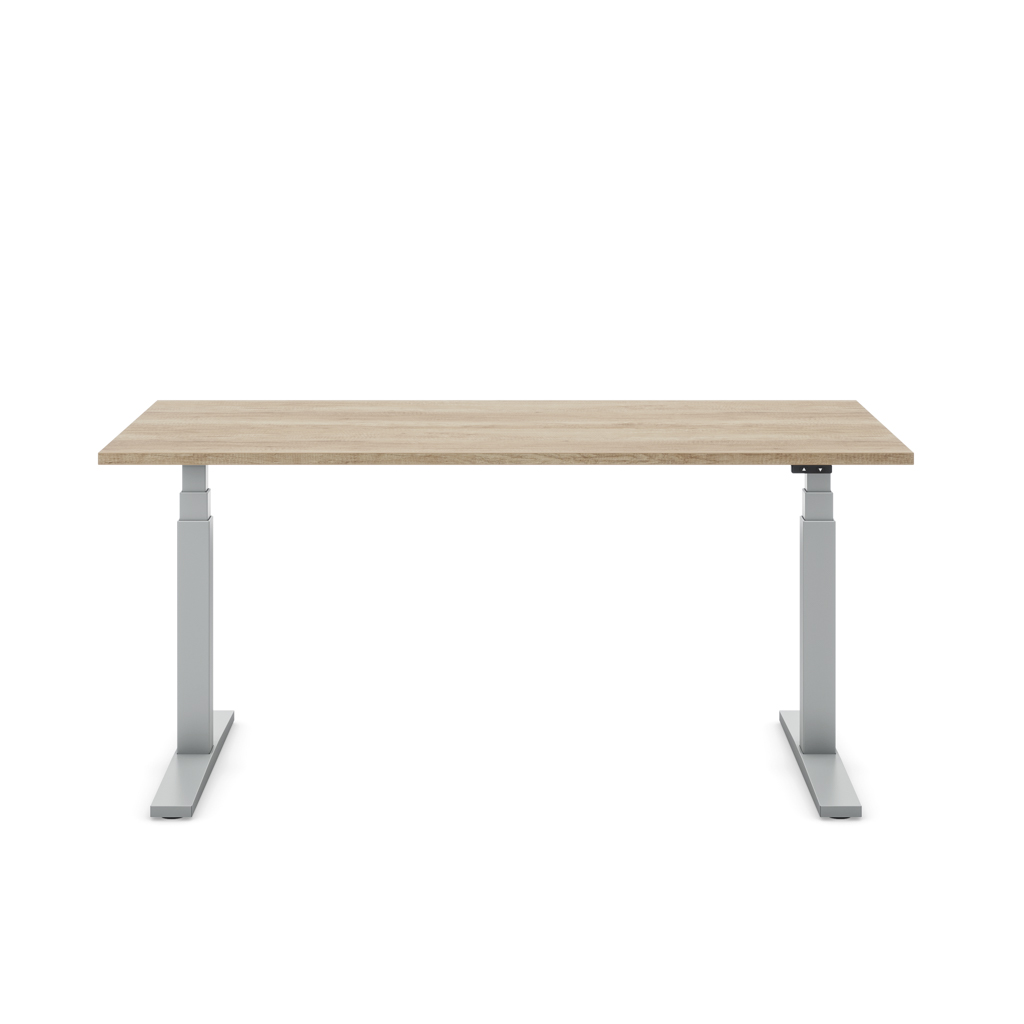 Höhenverstellbarer Schreibtisch Imperio® Lift Q2 Eiche Dekor/Silber 160x80