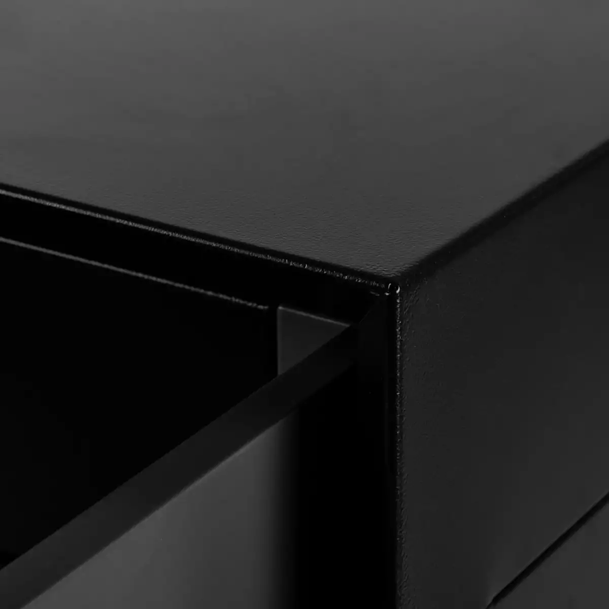 Masterbox® B 80 x H 20 cm mit Schublade, Schwarz