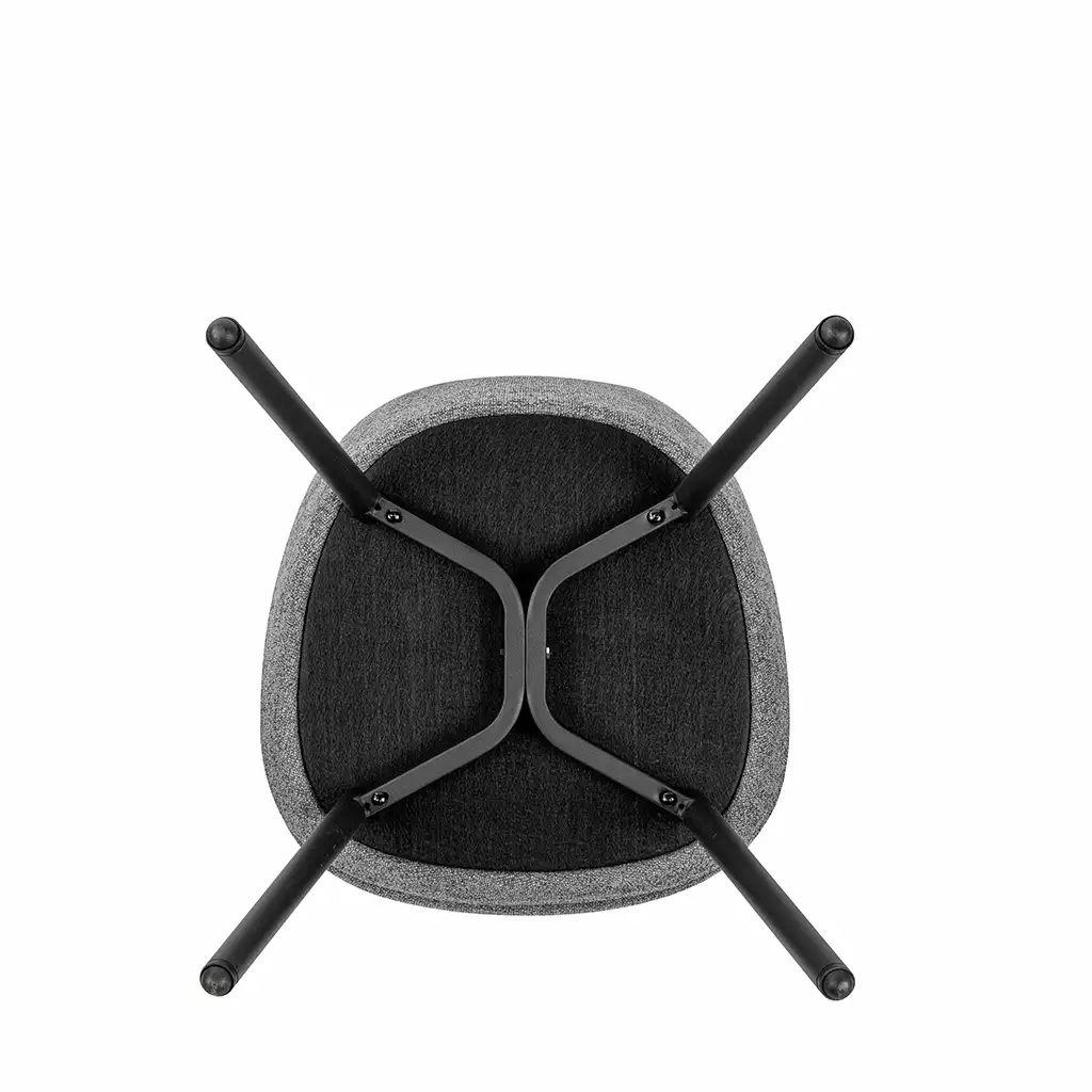 Inwerk Frankie 2 - Polsterstuhl, Stoff grau meliert