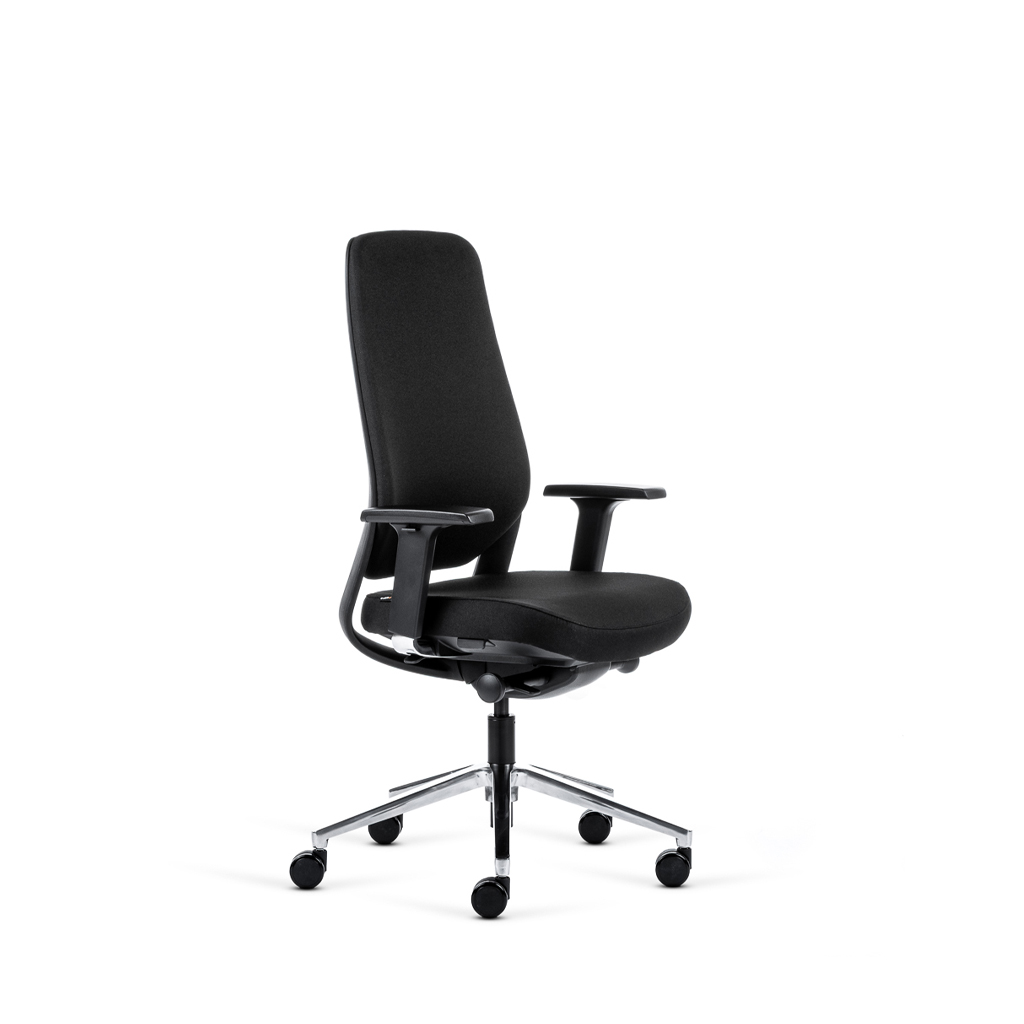 Teamo® Plush - Ergonomischer Bürostuhl, Vollpolster, Schwarz