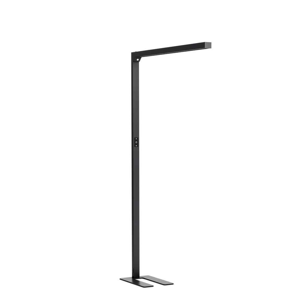 LED Büro Stehleuchte Lumer® Slim, blendfrei, Sensor, Dimmer Schwarz