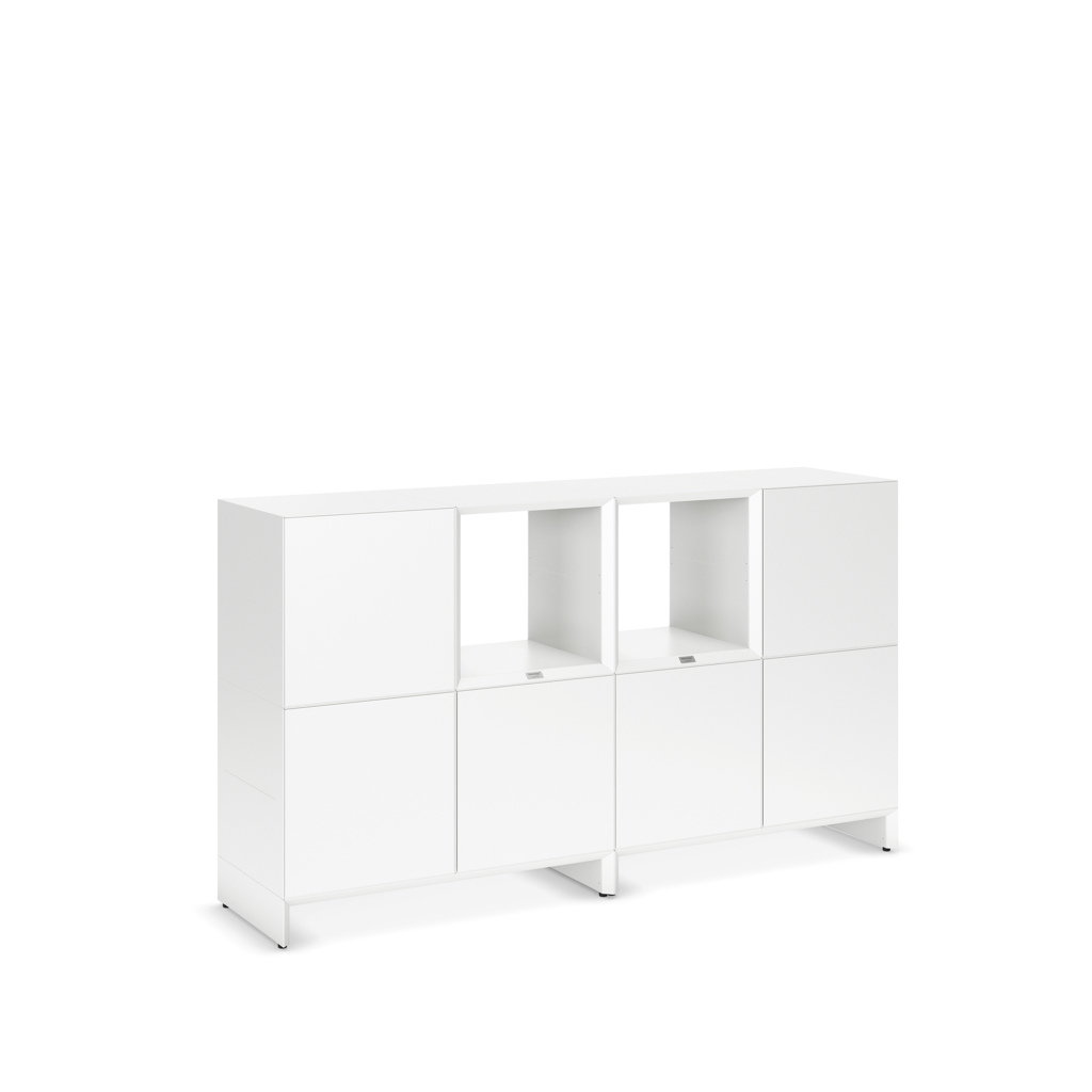 Sideboard Masterbox® B 160 x H 90 cm 2 OH, Weiss