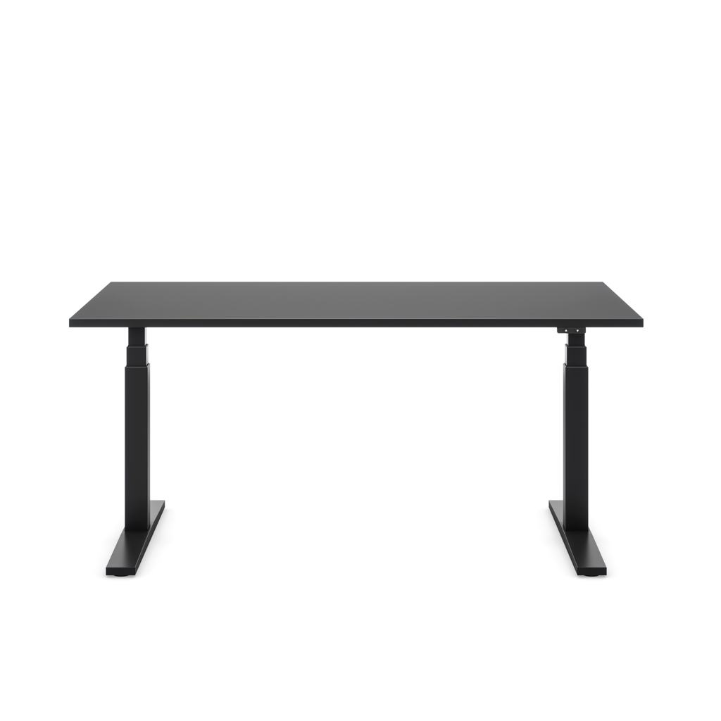 Höhenverstellbarer Schreibtisch Imperio® Lift Q2 Schwarz Dekor/Schwarz 160x80