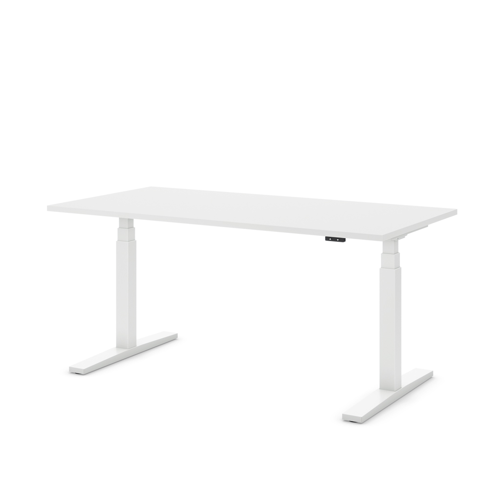 Höhenverstellbarer Schreibtisch Imperio® Lift Q2 Weiss Dekor/Weiss 180x80