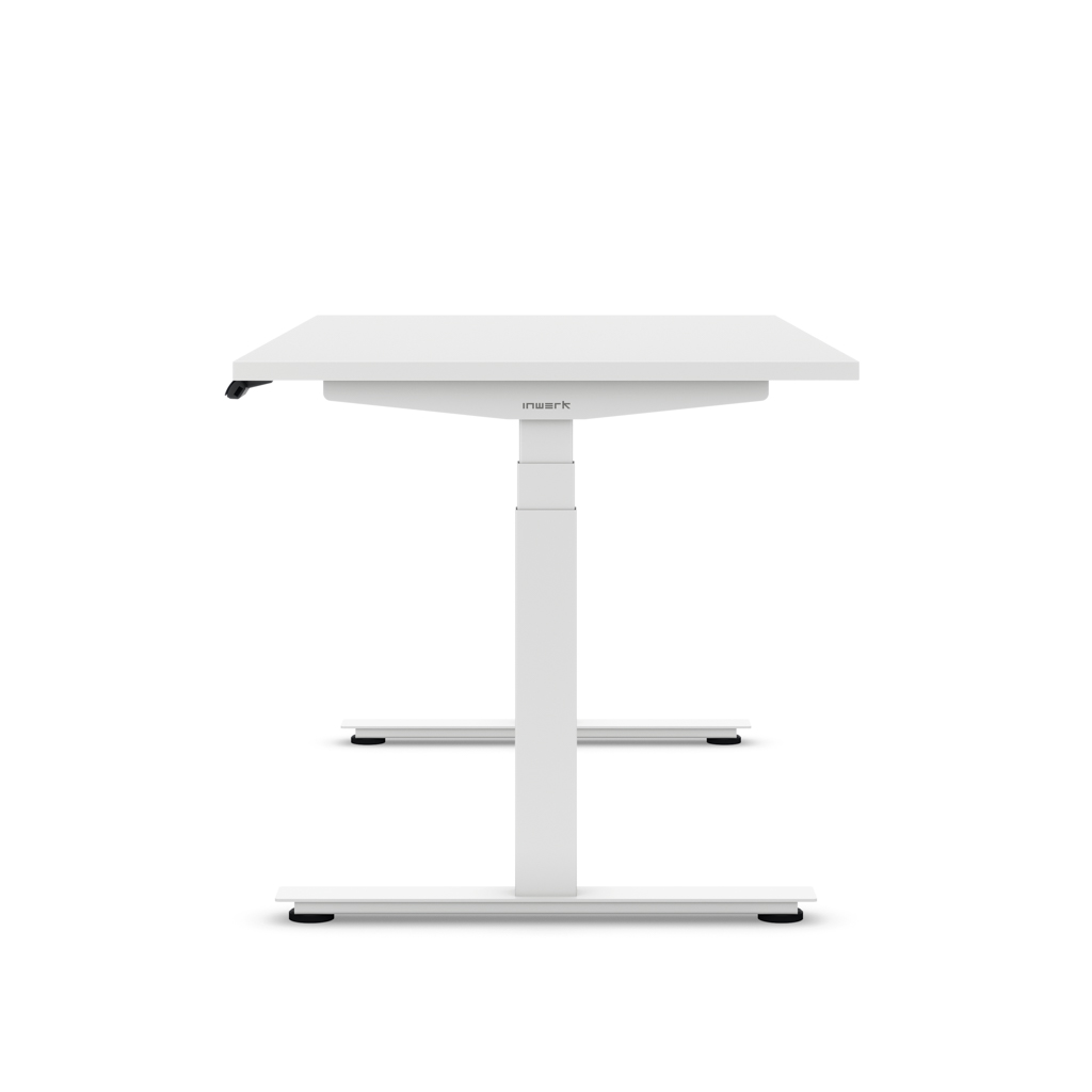 Höhenverstellbarer Schreibtisch Ecolift® Plus Weiß Dekor/Weiß 120x80