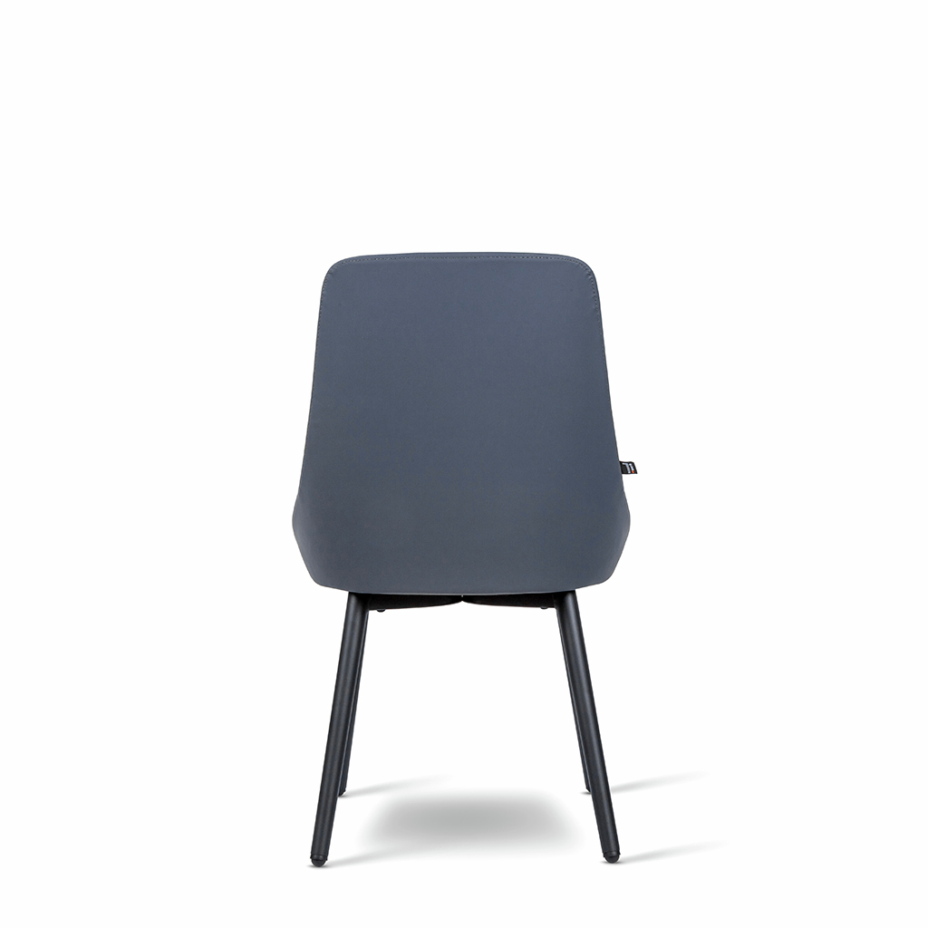 Inwerk Frankie 2 - Polsterstuhl, Kunstleder blaugrau
