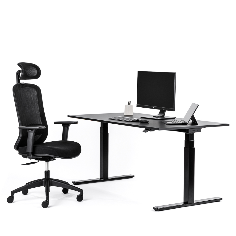 EcoChair 3 - Ergonomischer Bürostuhl, Schwarz