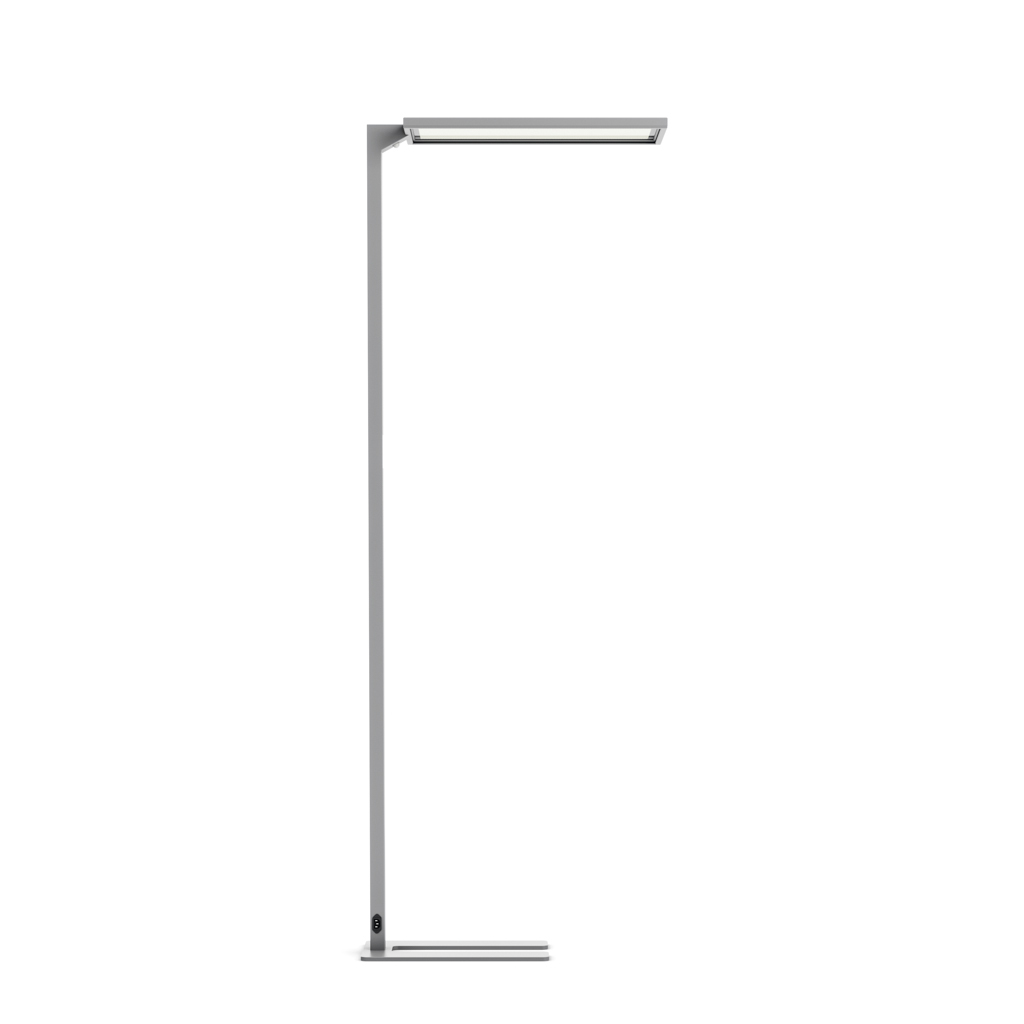 LED Büro Stehleuchte Lumer®, Sensor, Dimmer, 4000K Silber