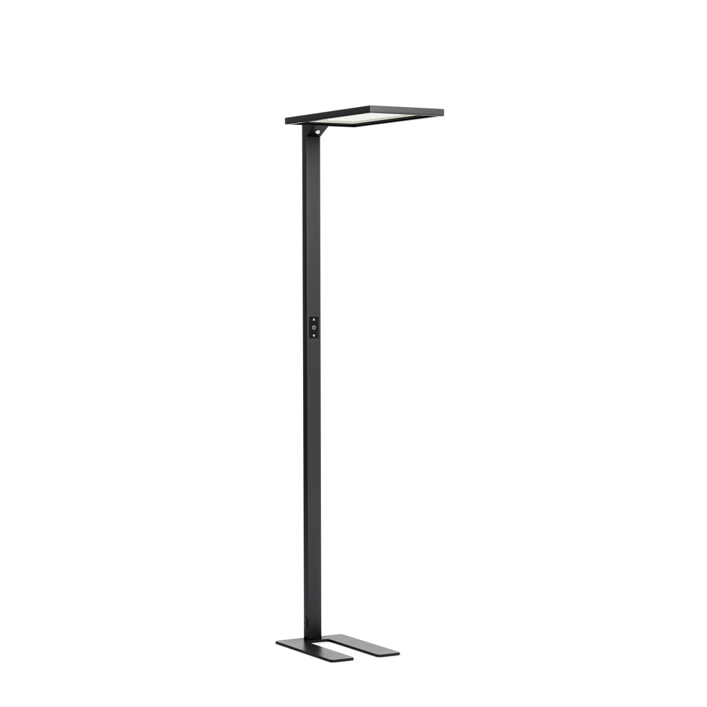 LED Büro Stehleuchte Lumer®, Sensor, Dimmer, 4000K Schwarz