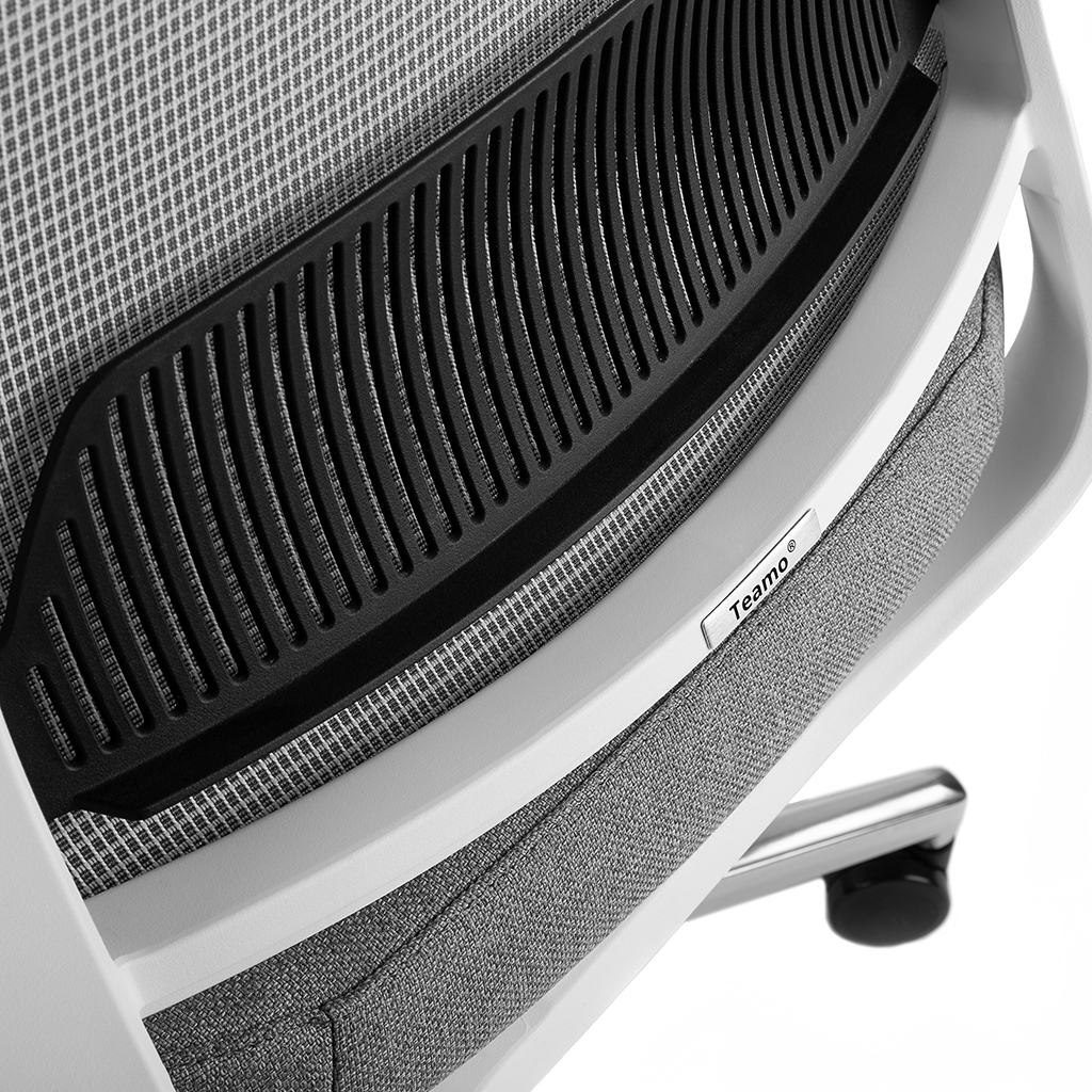 Inwerk Teamo® Original Plus - Bürostuhl mit Kopfstütze, Weiß/Grau