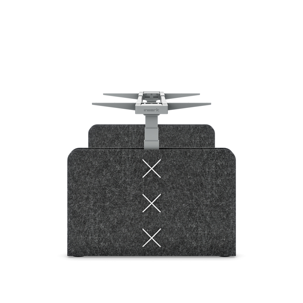 Höhenverst. Tischgestell Masterlift® Flex Akustix®-Edition, Rechteck Dunkelgrau, Silber