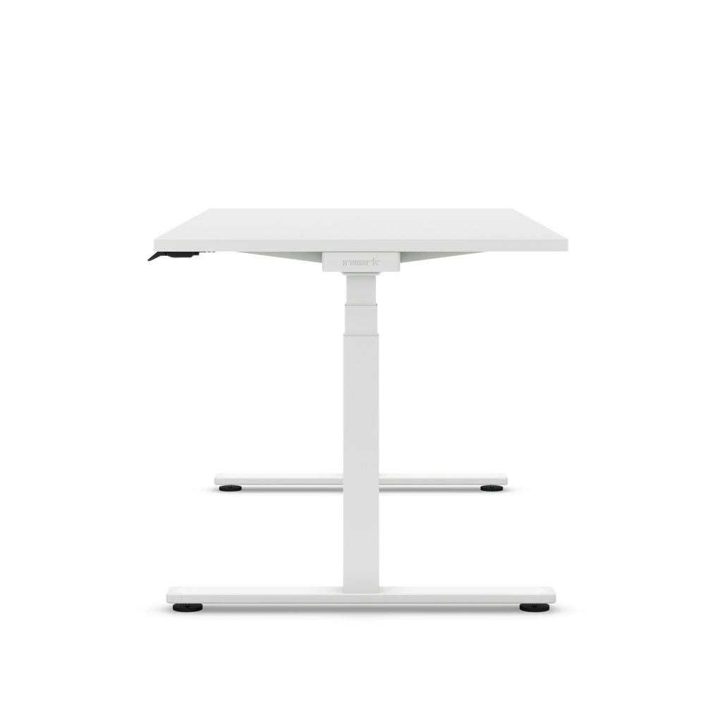 Höhenverstellbarer Schreibtisch Masterlift® Flex Basic, Weiss Dekor/Weiss 140x80