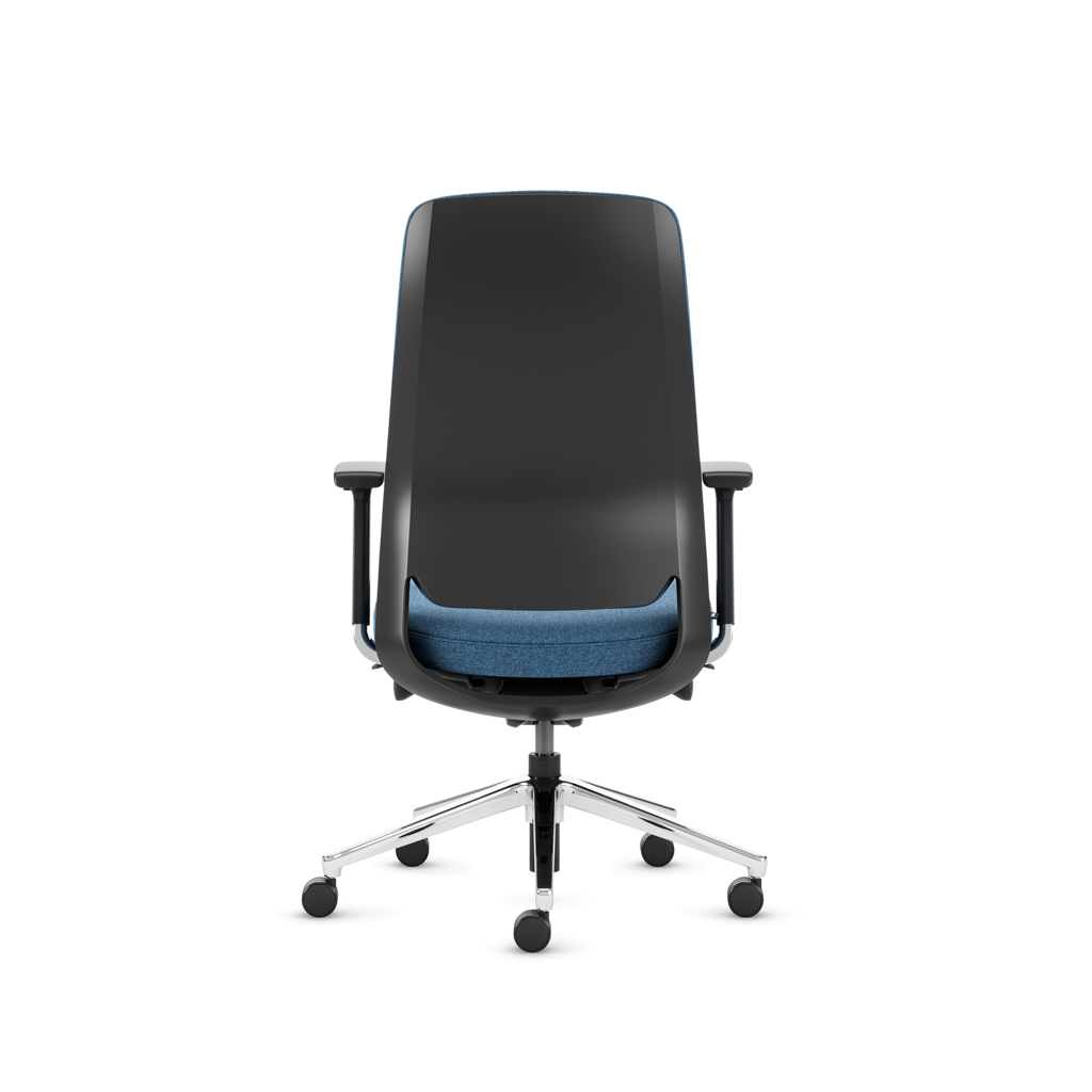 Teamo® Plush - Ergonomischer Bürostuhl, Vollpolster, Schwarz/Blau