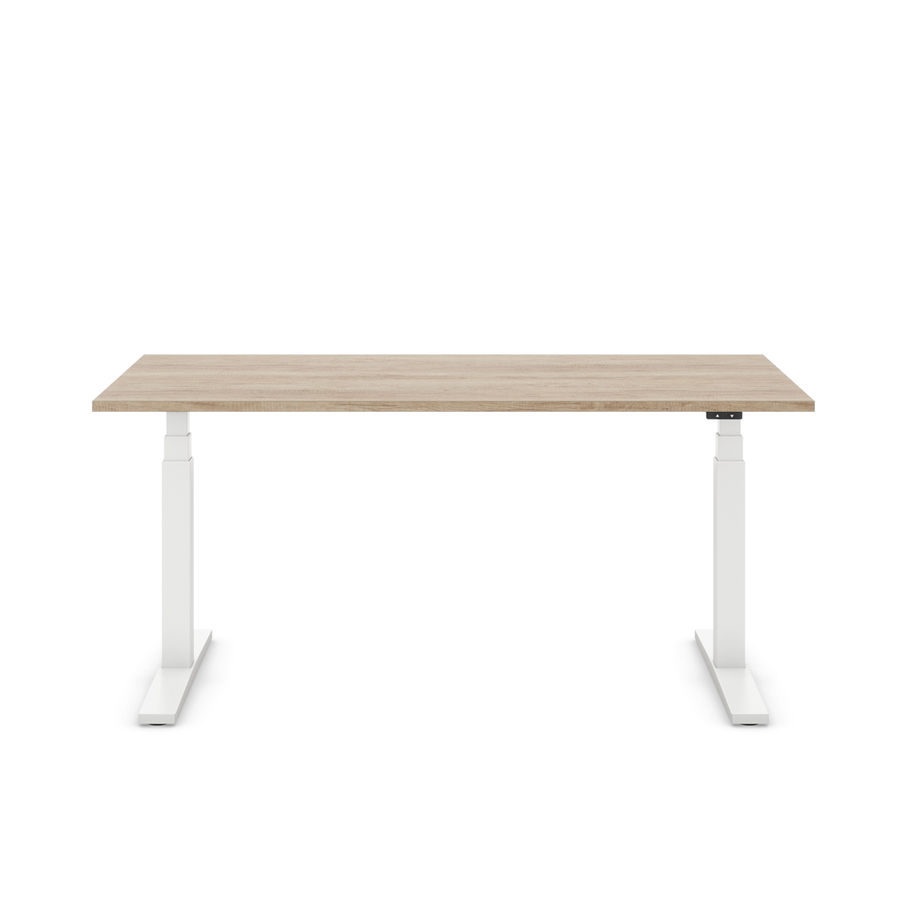 Höhenverstellbarer Schreibtisch Imperio® Lift Q2 Eiche Dekor/Weiss 180x80